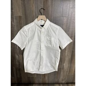 Children's Place Boys‎ Large L/G 10/12 White Short Sleeve Button Dress Shirt